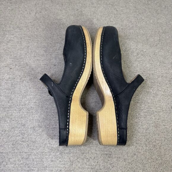 Dansko Clog Bria Mary Jane Mule SlipOn Black Nubuck Comfort Walking Size 39 US 9 - Picture 8 of 9